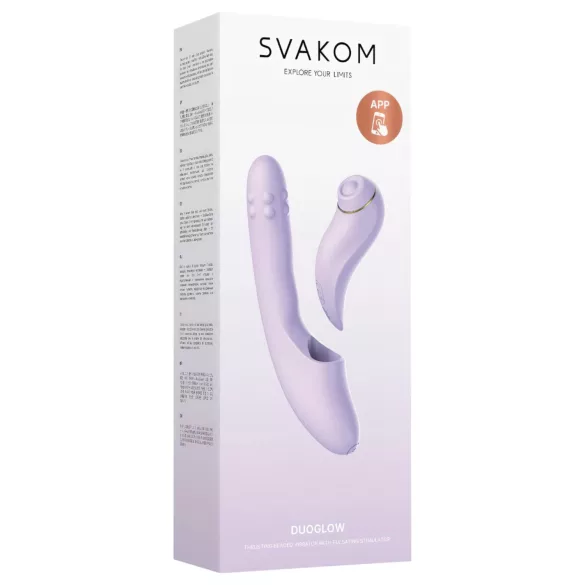 Svakom DuoGlow - δονητής διπλής διέγερσης G-σημείου & κλειτορίδας - μωβ