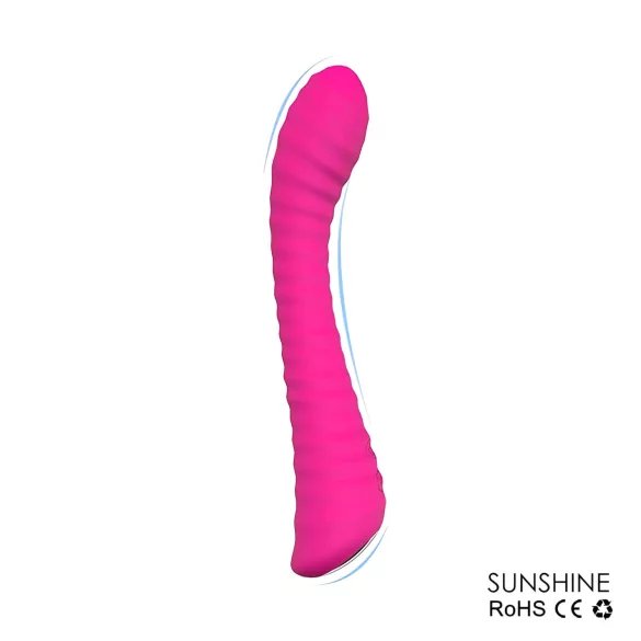 Sex HD Sunshine - δονητής σημείου G με αυλάκια, επαναφορτιζόμενος, ροζ