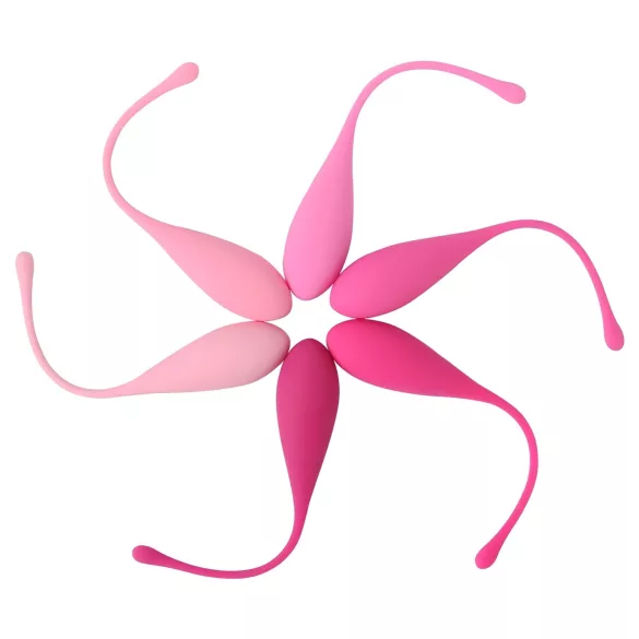 Sex HD Eggs - σετ 6 κολπικές μπάλες kegel - ροζ
