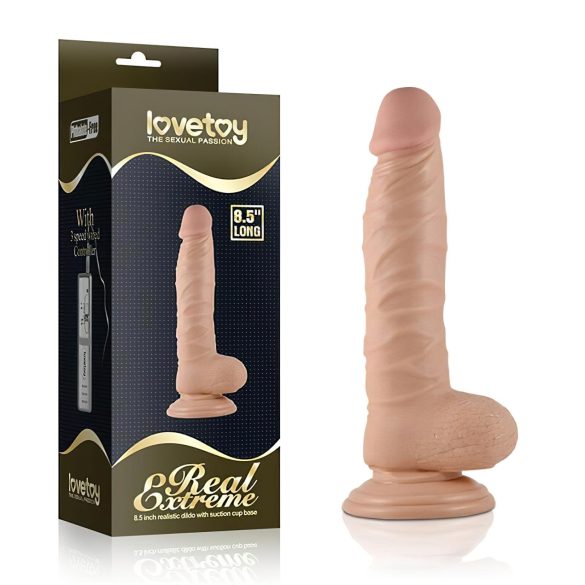 Lovetoy Real Extreme - δονητής με βεντούζα - 21εκ (φυσικό)