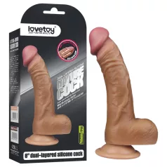   Lovetoy - ρεαλιστικό καμπύλο ομοίωμα πέους - 20cm φυσικό χρώμα