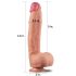 Lovetoy Nature Cock - διπλής στρώσης ρεαλιστικό δονητής - 30εκ (φυσικό)