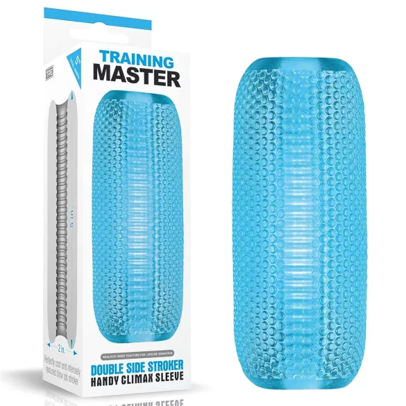 Lovetoy Training Master - διπλής όψεως ριγέ ανδρικό αυνανιστήρι (μπλε)