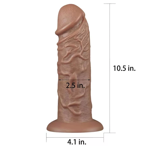 Lovetoy Chubby - ρεαλιστικό δονητή με βεντούζα - 25cm φυσικό