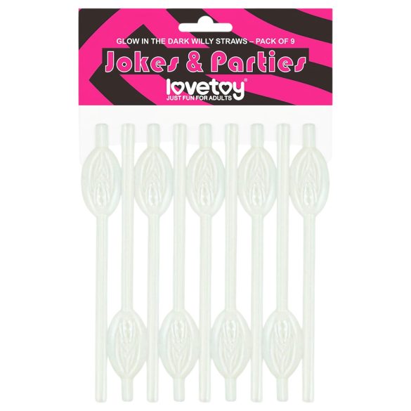 Lovetoy - καλαμάκι με φαλλό που φωτίζει (λευκό)