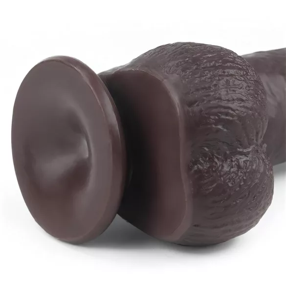 Lovetoy Sliding-Skin - δονητής διπλής στρώσης - 23cm - καφέ