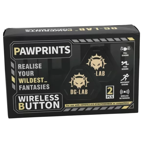DG-LAB PawPrints - ασύρματο κουμπί αισθητήρα (μαύρο) - 2 τεμ.