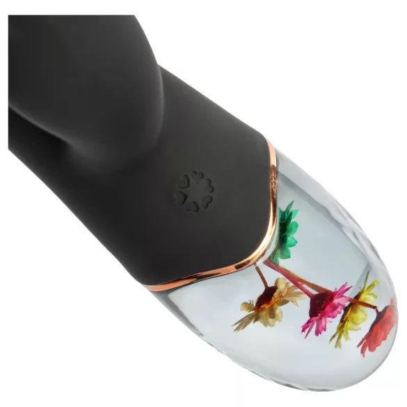 LOVISS Flower - δονητής σημείου G με βραχίονα κλειτορίδας (μαύρος)
