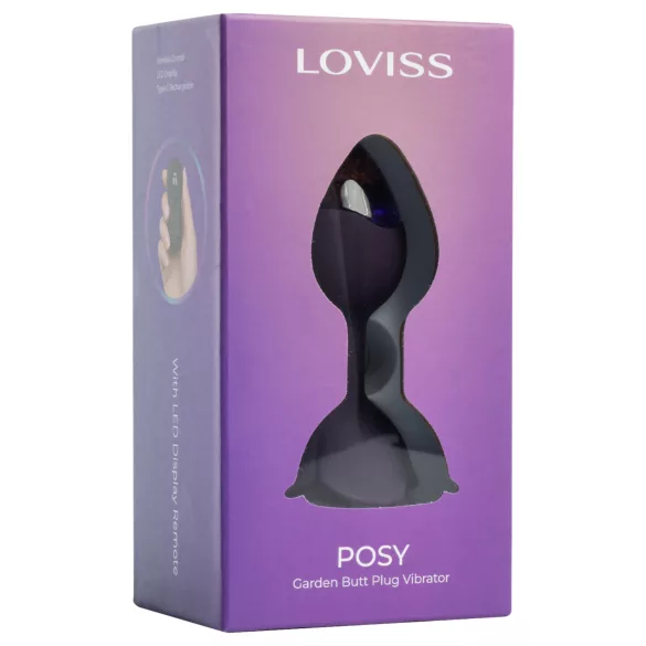 LOVISS Flower - τηλεχειριζόμενος δονητής πρωκτού (μωβ)