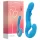 Honey Play Box - δονητής strap-on με γλώσσα, Bluetooth - σιλικόνη μπλε