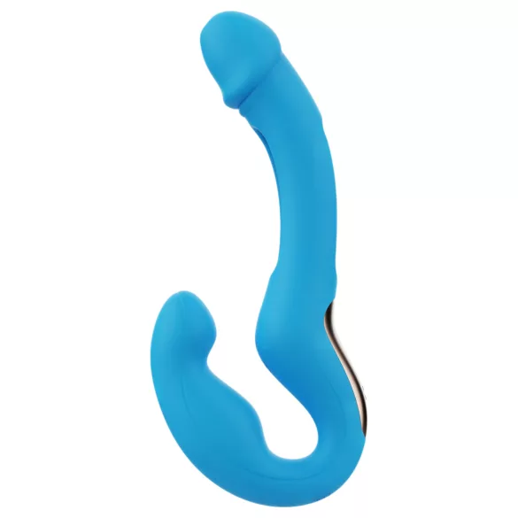 Honey Play Box - δονητής strap-on με γλώσσα, Bluetooth - σιλικόνη μπλε