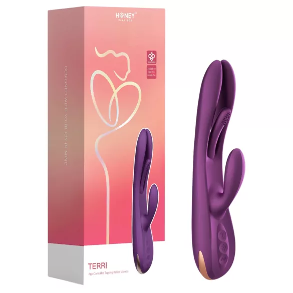 Honey Play Box Terri - έξυπνος δονητής κλειτορίδας με γλώσσα - μοβ