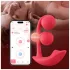 Honey Play Box Melody - Δονητής 2 σε 1 με χάντρες, με έλεγχο μέσω εφαρμογής (κόκκινος)