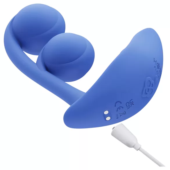 Honey Play Box Melody - Δονητής 2 σε 1 με μαργαριταρένιες χάντρες, με έλεγχο μέσω εφαρμογής (μπλε)