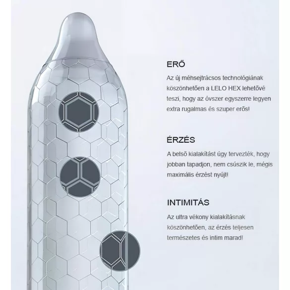 LELO Hex Original - προφυλακτικό πολυτελείας - 12 τεμάχια