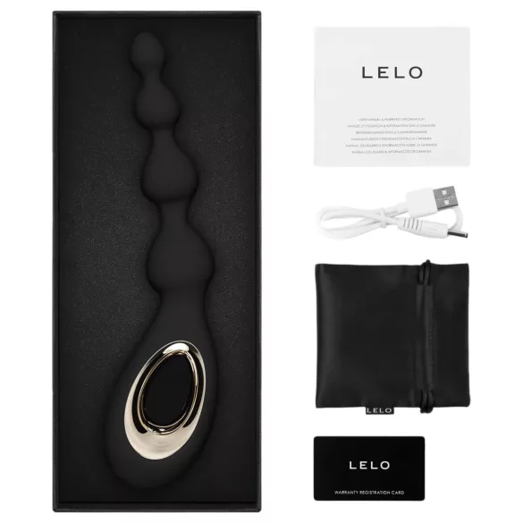LELO Soraya Beads - δονητής πρωκτού επαναφορτιζόμενος αδιάβροχος σιλικόνη μαύρος