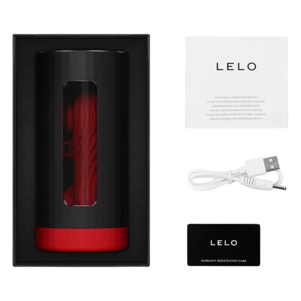 LELO F1s V3 XL - ανδρικός διαδραστικός αυνανιστής - κόκκινο