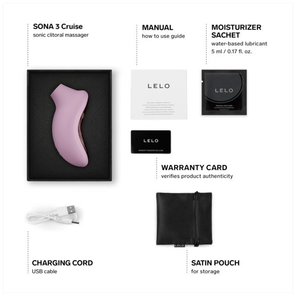 LELO Sona 3 Cruise - δονητής κλειτορίδας με ηχητικά κύματα - ροζ