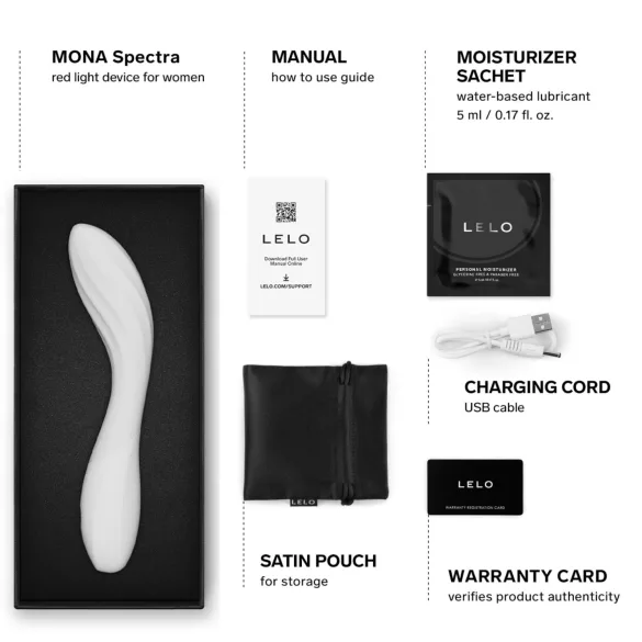LELO Mona Spectra - έξυπνος δονητής σημείου G με LED φως (λευκό)