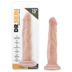   Dr. Skin - ρεαλιστικό δονητής με βεντούζα - δέρμα - 19cm