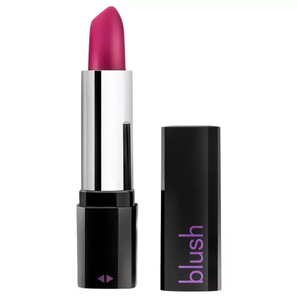 Blush Lipstick Rosé - δονητής σε σχήμα κραγιόν - αδιάβροχος - μαύρο/ροζ