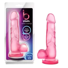   B Yours Sweet N Hard 4 - ρεαλιστικό dildo με όρχεις - 18cm ροζ