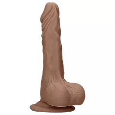   RealRock - δονητής ομοίωμα με όρχεις - ρεαλιστικός 25cm σκούρο φυσικό