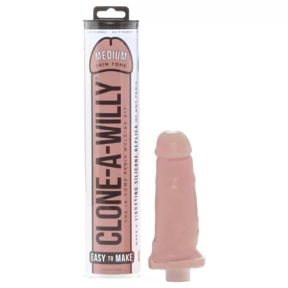 Clone-a-Willy - σετ αντιγραφής πέους με δονητή - σκούρο φυσικό