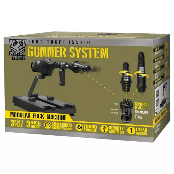 Doc Johnson Gunner System - σεξ μηχανή για ζευγάρια - μαύρο