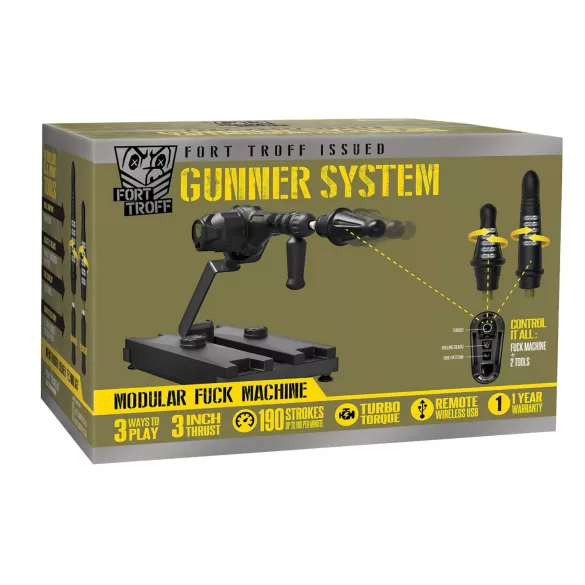Doc Johnson Gunner System - σεξ μηχανή για ζευγάρια - μαύρο