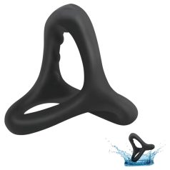   Δαχτυλίδι Πέους & Όρχεων με Υφή κουκκίδων (Μαύρο)