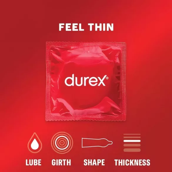 Durex - προφυλακτικά λεπτά Feel Thin - αίσθηση φυσικότητας 12 τεμάχια