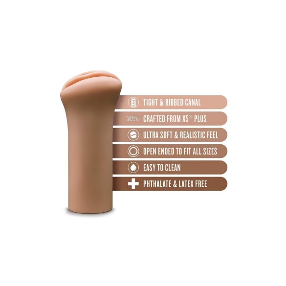 Enlust Molly - τεχνητός κόλπος με ρεαλιστικές εικόνες - σκούρο φυσικό