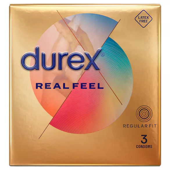 Durex Real Feel - προφυλακτικό χωρίς λάτεξ - 3 τεμάχια
