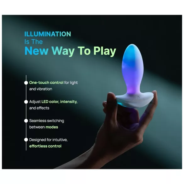 Παράδεισος Illumination - φωτιζόμενο δονητικό πρωκτικό βύσμα (λευκό)