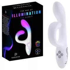  Paradise Illumination - δονητής με φωτιζόμενο βραχίονα κλειτορίδας (λευκό)