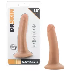   Dr. Skin - ρεαλιστικό δονητής με βεντούζα - φυσικό, 14cm