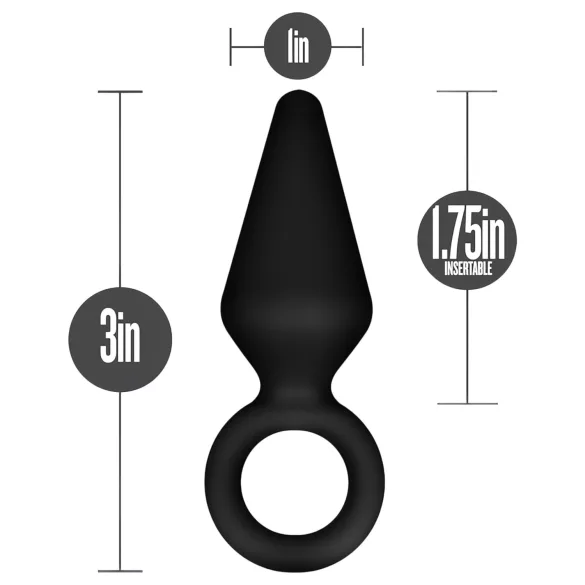 Anal Adventures Platinum S - πρωκτικό βύσμα (μαύρο) - μικρό