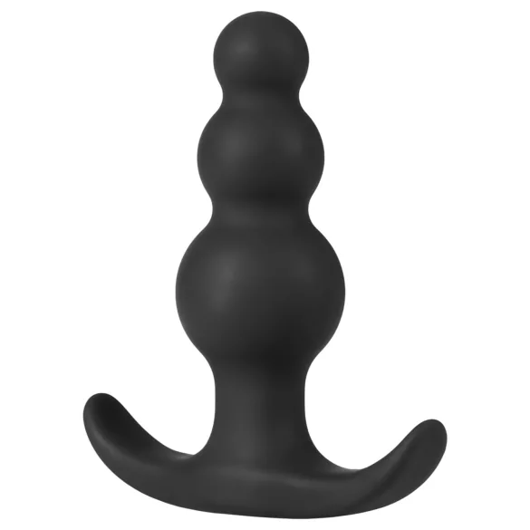 Anal Adventures Platinum - πρωκτικό βύσμα με μαργαριτάρια - μαύρο