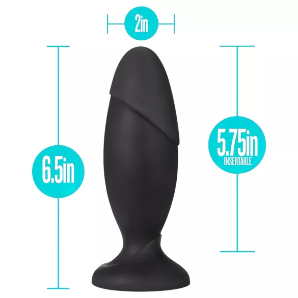Anal Adventures Platinum Rocket - μεγάλο πρωκτικό βύσμα - μαύρο