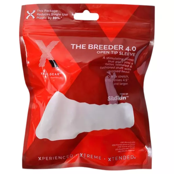 Perfect Fit Breeder - αντρικό πέος κάλυμμα ανοιχτό - λευκό 10cm