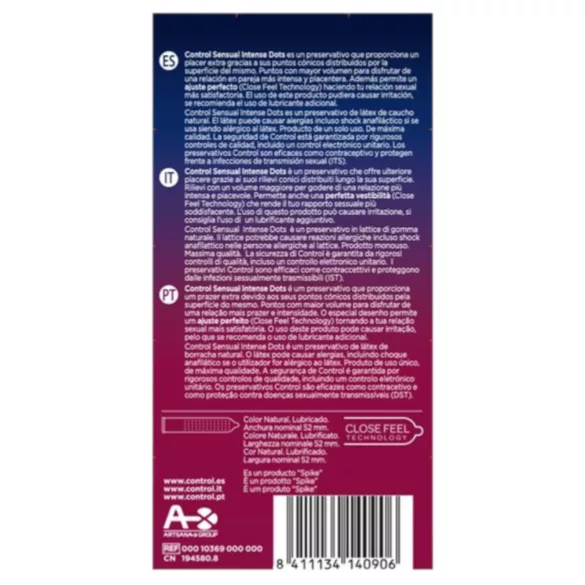Control - προφυλακτικά με εξογκώματα - 12 τεμάχια