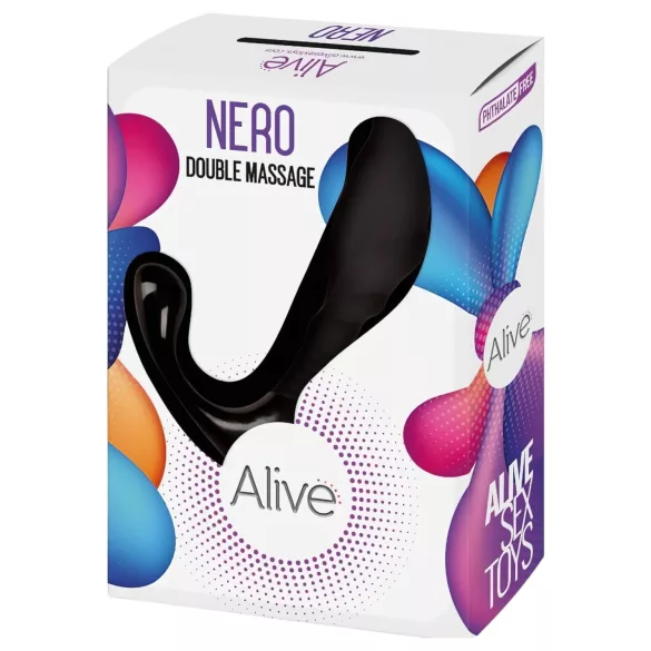 Alive Nero - δονητής προστάτη με μπαταρία (μαύρο) - 7 εκ.