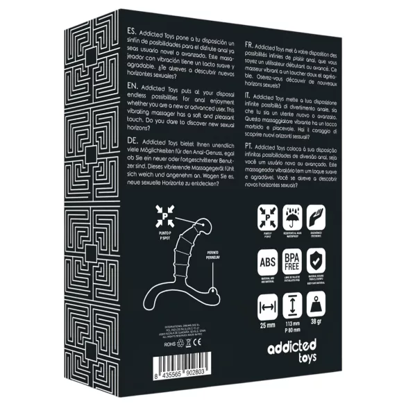 Addicted Toys - μασάζ προστάτη και περινέου (μαύρο) - 11,3 εκ.