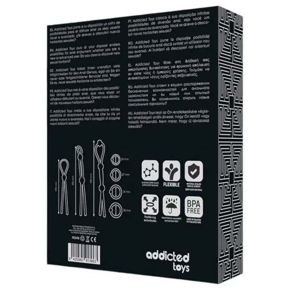 Addicted Toys - σετ δαχτυλίδια πέους σιλικόνης 7 τεμ μαύρο