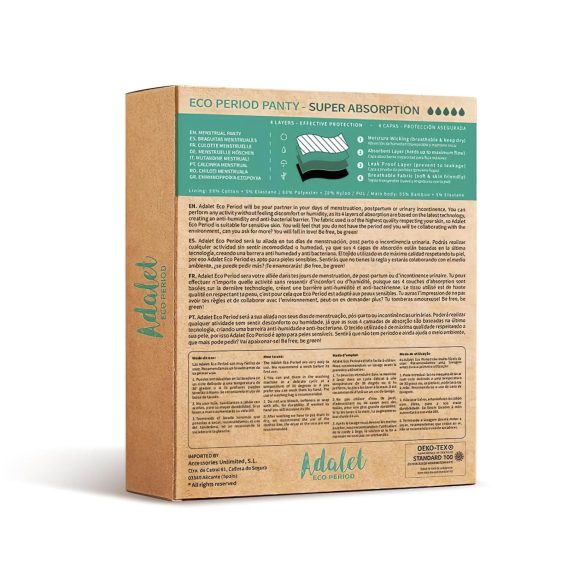 Adalet Natura Super - εσώρουχο περιόδου (μαύρο) - M