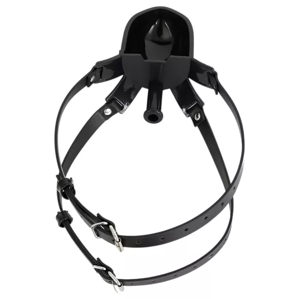 Latetobed - σφιγκτήρας στόματος με μπουκάλι - μαύρο