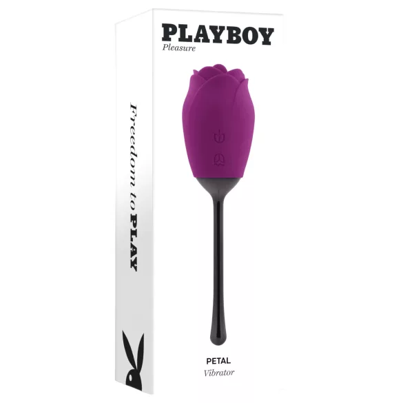 Playboy - δονητής με γλώσσα ροζέτα - αδιάβροχος, επαναφορτιζόμενος - μωβ