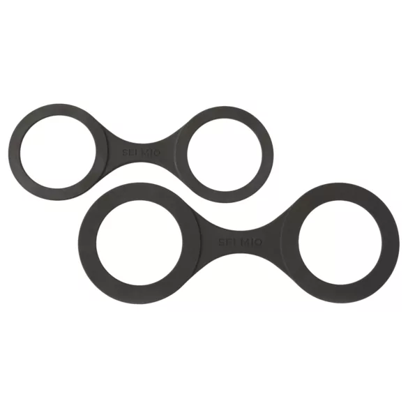 Sei Mio - χειροπέδες σιλικόνης - μαύρο - μέγεθος L