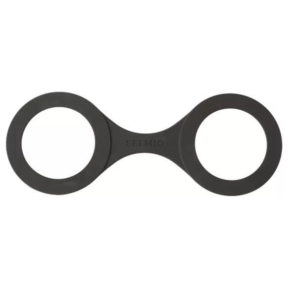 Sei Mio - χειροπέδες σιλικόνης - μαύρο - μέγεθος L